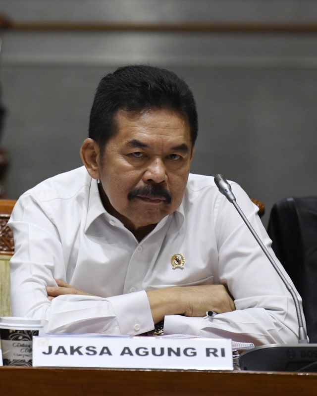 Jaksa Agung ST. Burhanuddin di DPR. Foto: ANTARA FOTO/Puspa Perwitasari