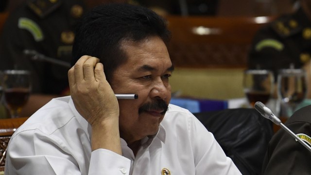 Jaksa Agung ST. Burhanuddin di DPR. Foto: ANTARA FOTO/Puspa Perwitasari