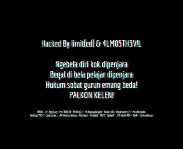 Tampilan situs PN Kepanjen Malang ketika dibuka selama dua hari ini. Saat ini, situs tersebut sudah tidak menampilkan halaman ini lagi dan hanya bertuliskan situs dalam perbaikan.