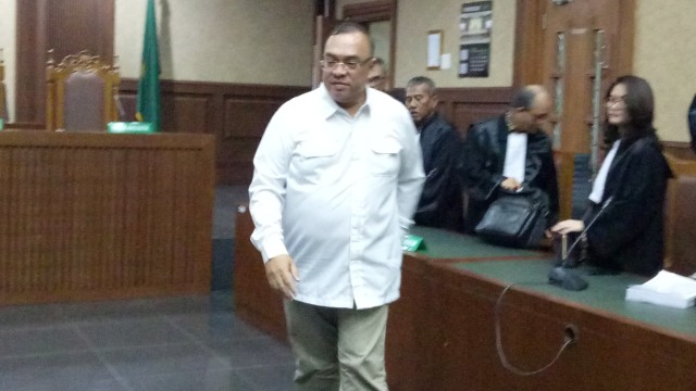 Mantan Asisten Pidana Umum (Aspidum) Kejaksaan Tinggi DKI Jakarta, Agus Winoto jalani sidang tuntutan di Pengadilan Tipikor Jakarta. Foto: Aprilandika Pratama/kumparan 
