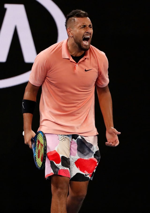 Tunggal putra Australia, Nick Kyrgios. Foto: REUTERS/Issei Kato