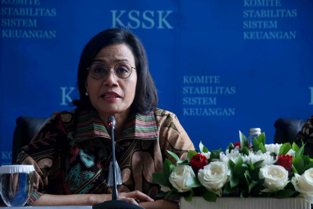 Menteri Keuangan Indonesia Sri Mulyani saat Konferensi Pers Komite Stabilitas Sistem Keuangan (KSSK). Foto: Irfan Adi Saputra/kumparan