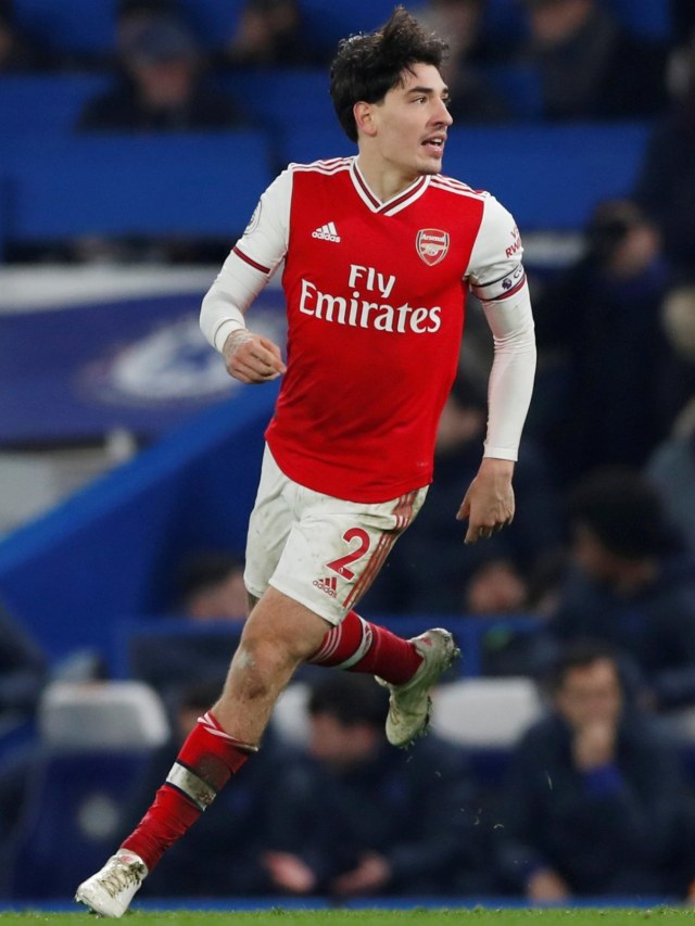 Pemain Arsenal, Hector Bellerin. Foto: REUTERS/Paul Childs 