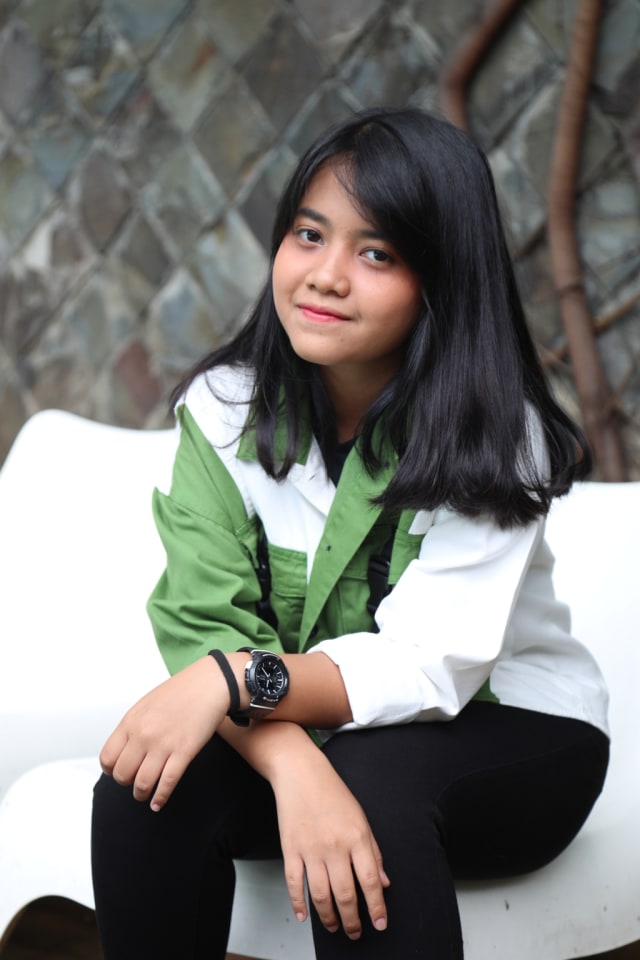 Hanin Dhiya saat berkunjung ke kantor kumparan, Jakarta, Rabu (22/1). Foto: Fanny Kusumawardhani/kumparan