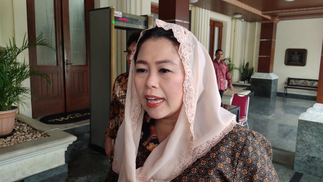 Yenny Wahid sambangi kantor Kemenko Polhukam, Kamis (23/1). Foto: Aprilandika Pratama/kumparan