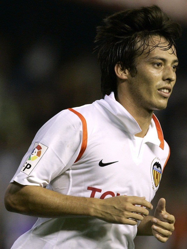 David Silva saat masih berseragam Valencia. Foto: AFP/JOSE JORDAN