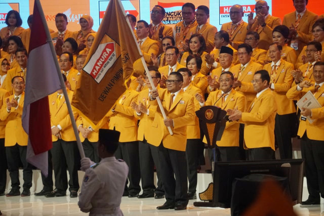 Pengukuhan pengurus DPP Partai Hanura Periode 2019-2024. Foto: Irfan Adi Saputra/kumparan 