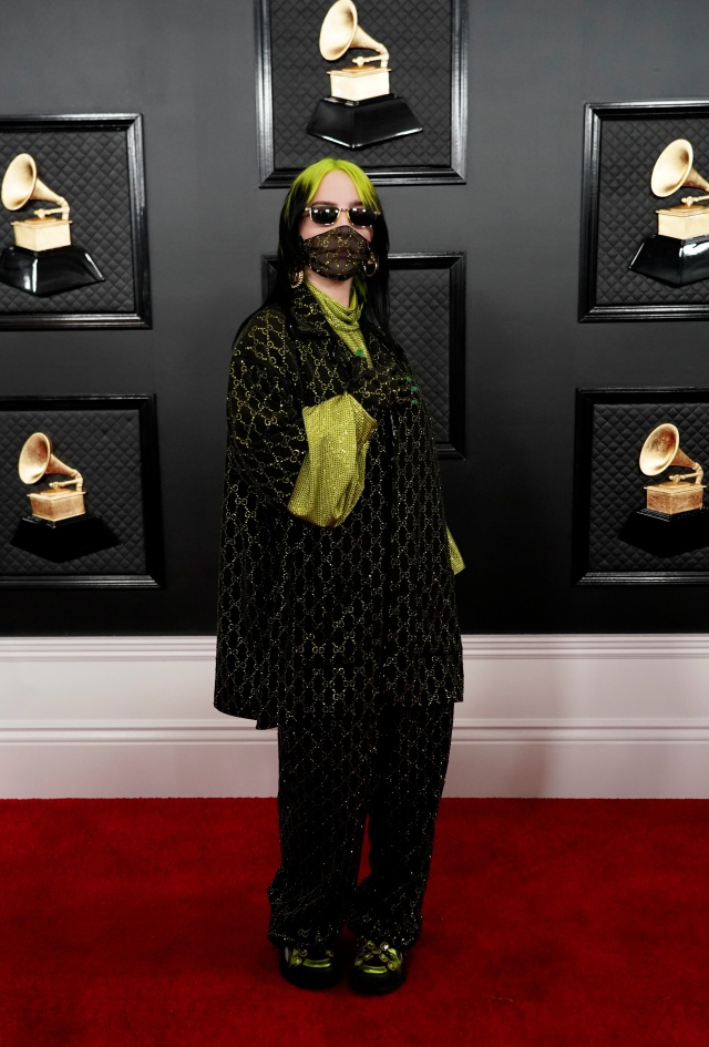 Billie Eilish di ajang Grammy Awards Ke-62 di Los Angeles, California.  Foto: REUTERS/Mike Blake