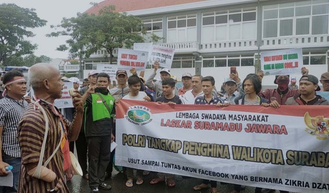 Warga Kembali Gelar Aksi Tuntut Penghina Wali Kota Risma Ditangkap