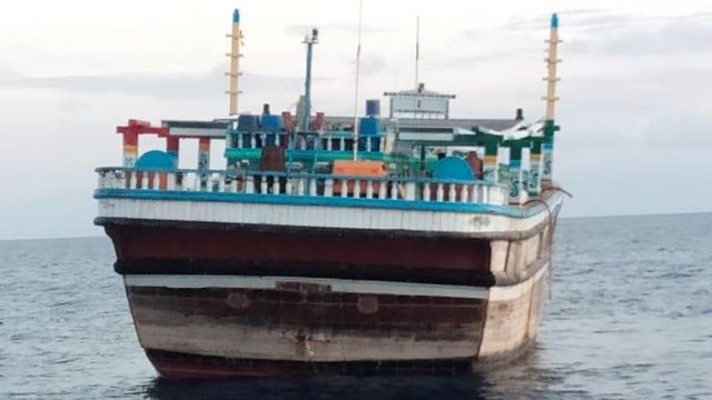 Kapal Nelayan Iran mencurigakan ditemukan di Aceh, Selasa (28/1). Foto: Zuhri Noviandi/kumparan