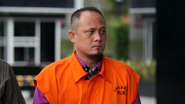 Mantan Kepala Sub Bagian Protokoler Kota Medan, Syamsul Fitri Siregar, menjalani pemeriksaan di gedung KPK, Jakarta, Selasa (28/1/2020). Foto: Nugroho Sejati/kumparan