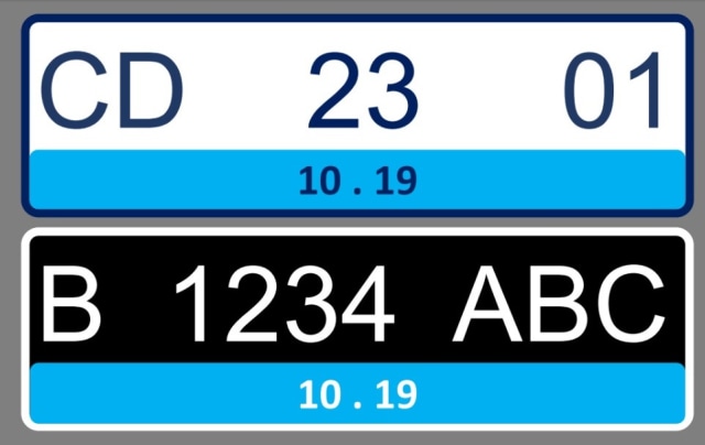 Konsep pelat nomor kendaraan listrik Foto: dok. Istimewa