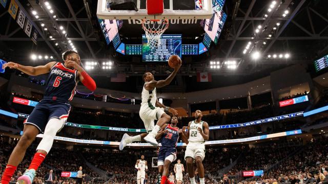 Pertandingan NBA antara Milwaukee Bucks vs Washington Wizards Foto: Jeff Hanisch-USA TODAY Sports