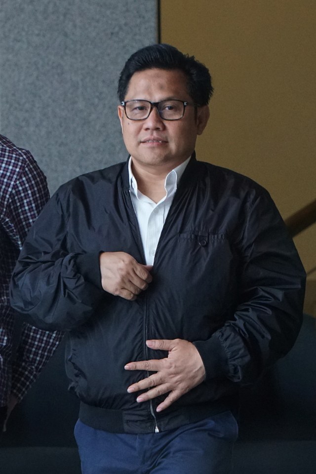 Muhaimin Iskandar usai menjalani pemeriksaan sebagai saksi oleh penyidik KPK, Jakarta, Rabu (29/1).  Foto: Fanny Kusumawardhani/kumparan