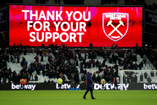 David Moyes usai laga West Ham United vs Liverpool. Foto: Reuters/John Sibley