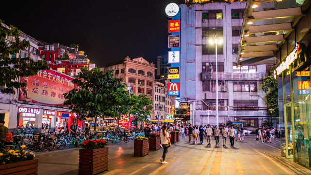 Jalanan di Guanzhou, China.  Foto: Shutter Stock 