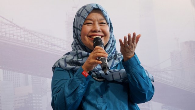 Founder Elcorps, Elidawati Ali Oemar, saat launching produk baru DAUKY. Foto: Fanny Kusumawardhani/kumparan