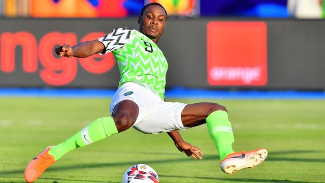 Odion Ighalo saat membela Timnas Nigeria. Foto: Giuseppe CACACE / AFP