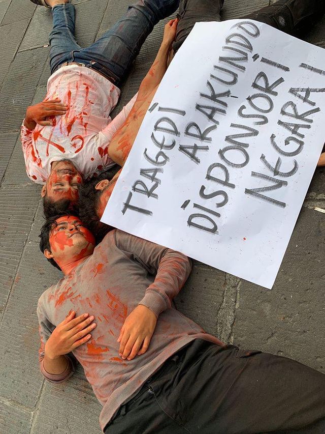 Aksi peringatan di Tugu Jogja. Dok. #DarahArakundo Jogjakarta