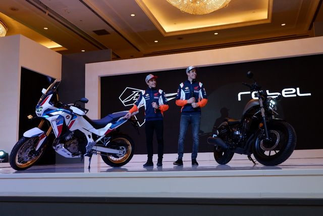 Peluncuran dua motor baru Honda oleh pebalap Repsol Honda Team, Marc Marquez dan Alex Marquez. Foto: Aditya Pratama Niagara
