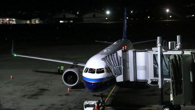 Petugas berada di dekat pesawat maskapai China Southern Airlines tujuan Guangzhou, China, di Bandara Internasional I Gusti Ngurah Rai, Bali, Selasa (4/2). Foto: ANTARA FOTO/Fikri Yusuf