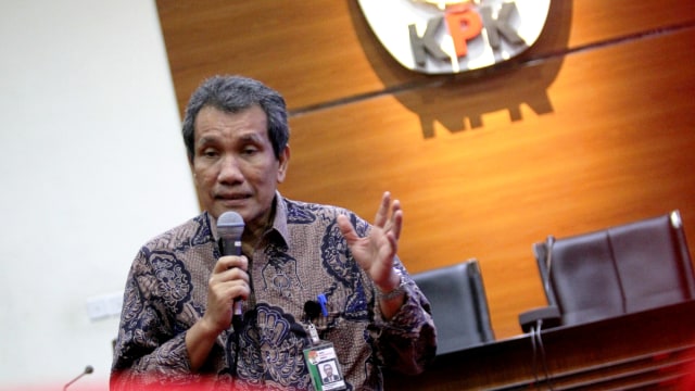 Deputi Bidang Pencegahan KPK, Pahala Nainggolan, saat memberikan keterangan pers di Ruang Konferensi Pers Gedung KPK, Jakarta, Rabu (5/2/2020). Foto: Nugroho Sejati/kumparan