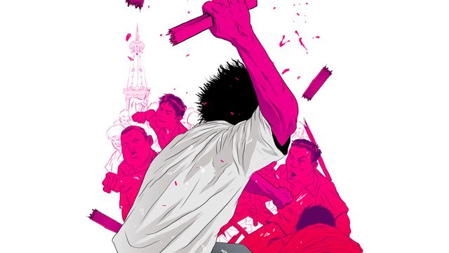 Aksi klitih di Yogyakarta. Ilustrator: Indra Fauzi/kumparan