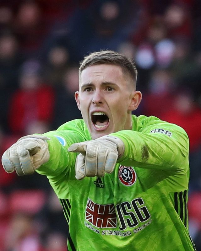 Dean Henderson berjersi Sheffield United. Foto: reuters