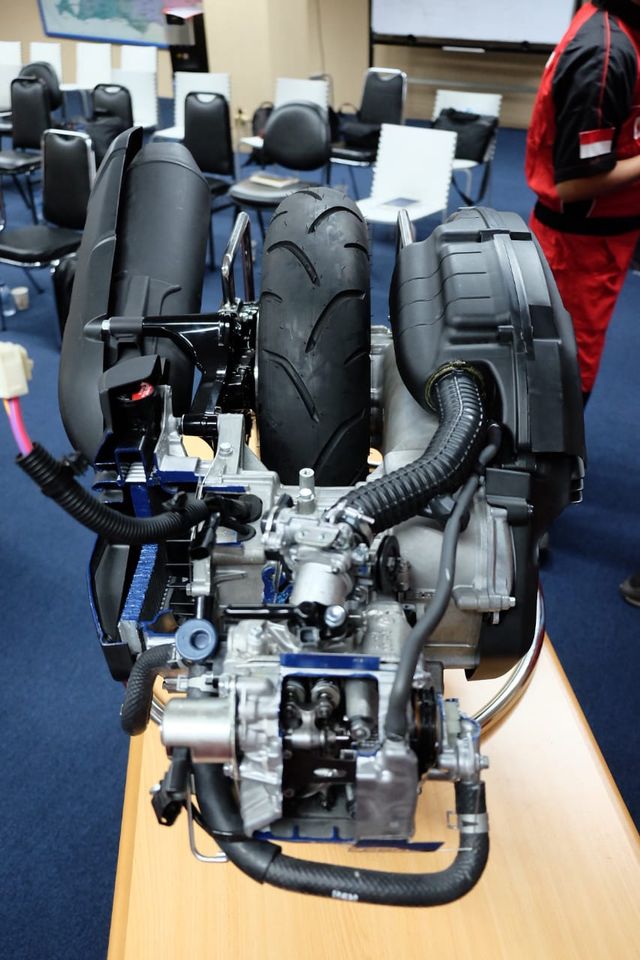 Layout dalam mesin baru  all new Yamaha NMAx 2020 Foto: Bangkit Jaya Putra/kumparan