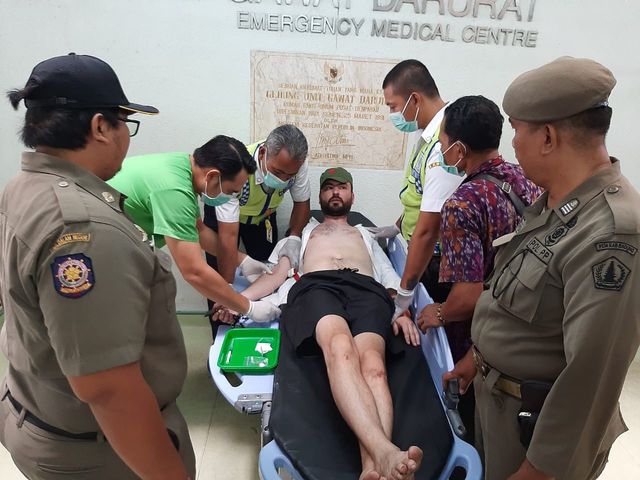 Victor Lazovski dlam perawatan di RSUP Sanglah - IST