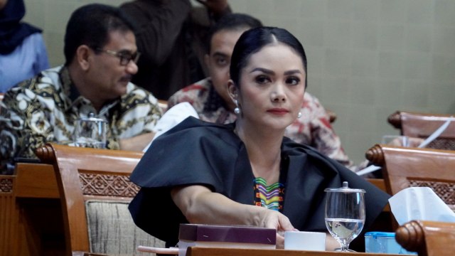 Krisdayanti saa mengikuti Raker Komisi IX DPR RI bersama Kemenaker, kemenhub, dan KKP, Jakarta (12/2). Foto: Helmi Afandi/kumparan