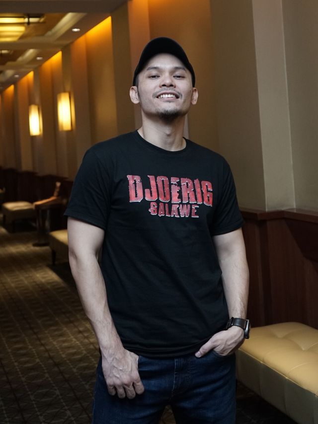Artis Ben Kasyafani saat hadir di rilis poster film Djoerig Salawe di Plaza Senayan, Jakarta, Rabu, (12/2/2020). Foto: Ronny