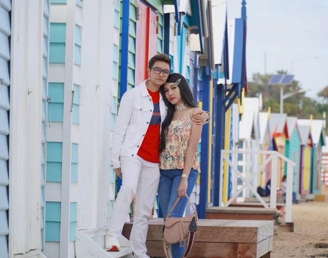 Ketika di Brighton Beach Rainbow Houses, Australia.