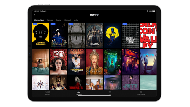 Aplikasi streaming HBO GO. Foto: HBO Go