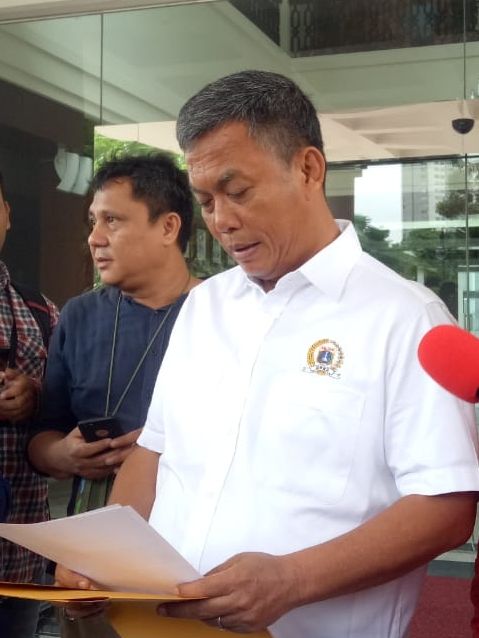 Ketua DPRD DKI Jakarta Prasetio Edi Marsudi di Kantor Kemensetneg, Kamis (13/2). Foto: Fahrian Saleh/kumparan