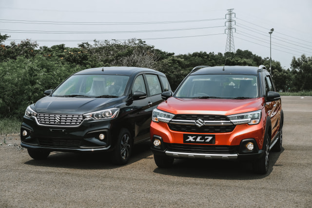Perbandingan muka Suzuki XL7 dan Ertiga Foto: Bangkit Jaya Putra