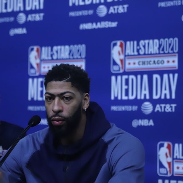 Anthony Davis di media day sebelum NBA All-Star 2020. Foto: Aditia Rizki Nugraha/kumparan