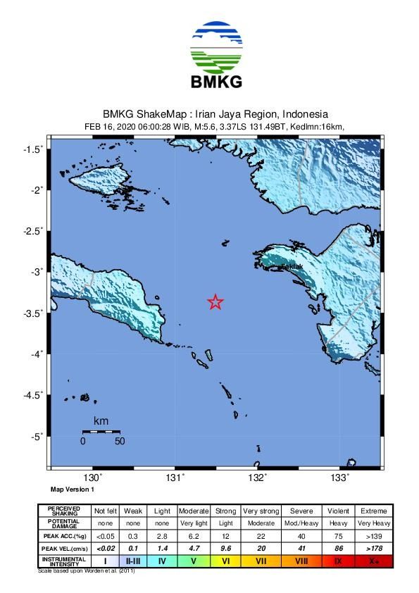 Gempa Seram Timur dan Fakfak