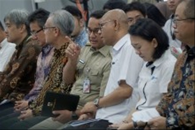 Suasana di acara Penandatanganan kontrak kerja sama pembangunan MRT Fase 2 di Stasiun MRT  Bundaran HI. Foto: Fanny Kusumawardhani/kumparan