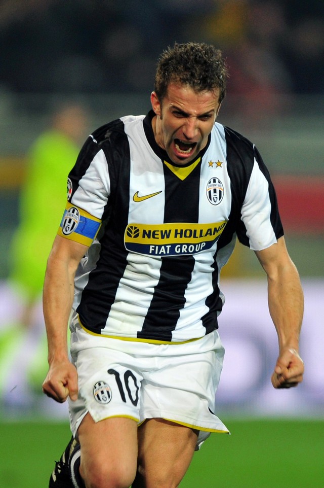 Del Piero saat berjersi Juventus. Foto: AFP/GIUSEPPE CACACE