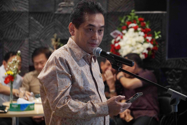 Menteri perdagangan Agus Suparmanto saat grand launcing Kopi Jenderal di Kantor Pusat Perum Bulog, Jakarta. Foto: Irfan Adi Saputra/kumparan