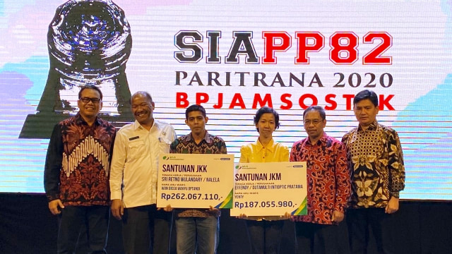 Sosialisasi BPJamsostek mengenai kenaikan manfaat jaminan kecelakaan kerja dan kematian di Medan, Sumatera Utara, Rabu (19/2). Foto: Nicha Muslimawati/kumparan