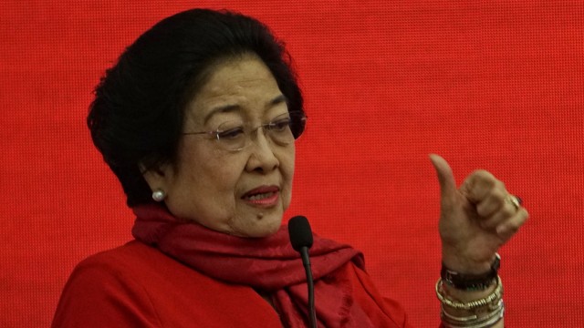 Ketua umum PDIP, Megawati Soekarno Putri di Kantor DPP PDI Perjuangan, Jakarta, Rabu (19/2). Foto: Jamal Ramadhan/kumparan