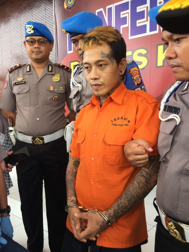 Abraham Brian Erlangga (26) alias Abe, pelaku penganiayaan bersama Santang. Foto: Arfiansyah Panji Purnandaru/kumparan