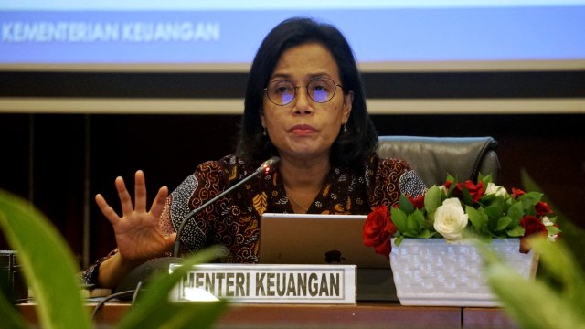 Menteri Keuangan Sri Mulyani memaparkan realisasi APBN 2020 di Kementerian Keuangan, Jakarta, Rabu (19/2). Foto: Irfan Adi Saputra/kumparan