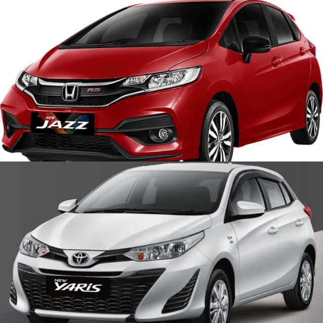 Honda Jazz vs Toyota Yaris Foto: istimewa