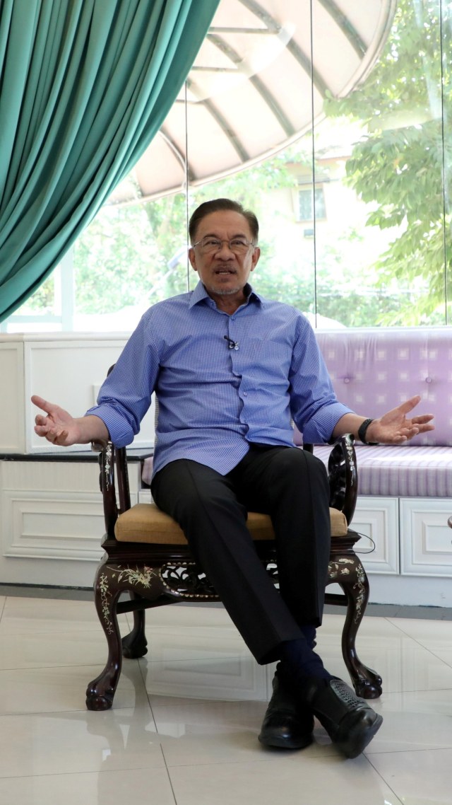 Politisi Malaysia Anwar Ibrahim. Foto: REUTERS/Lim Huey Teng