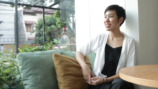 Talita Setyadi saat ditemui tim kumparan di BEAU (Foto: Fanny Kusumawardhani/kumparan)