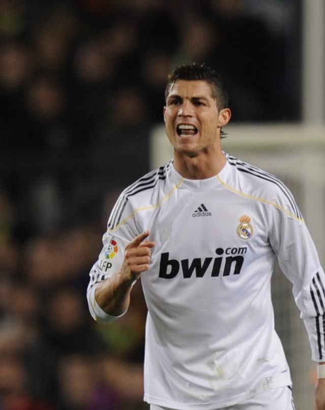 Cristiano Ronaldo di Real Madrid.  Foto: PIERRE-PHILIPPE MARCOU / AFP