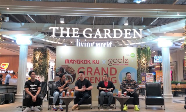 Konpers pembukaan flagship store Goola x Mangkok Ku di Living World Alam Sutera Foto: Safira/Kumparan